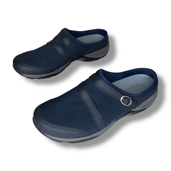 Easy Spirit Women's Size 9 M Seequinox Slip On Clog Loafer Blue Leather Comfort - Picture 2 of 9